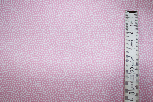 Preview: Baumwollstoff Dotty hellrosa/weiß  (10 cm)